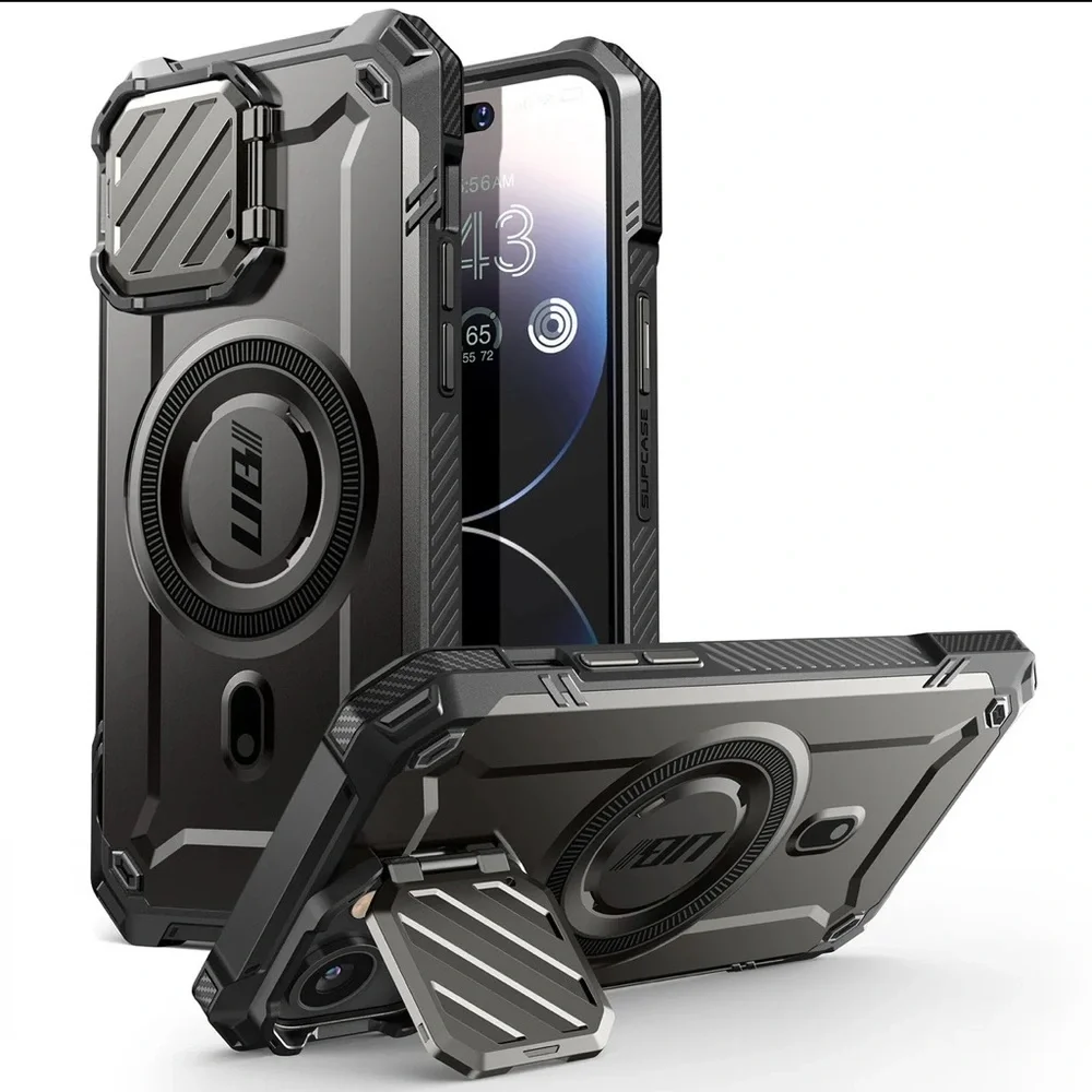SUPCASE iPhone 15 6.1 inch Unicorn Beetle MAG XT MagSafe Case Black